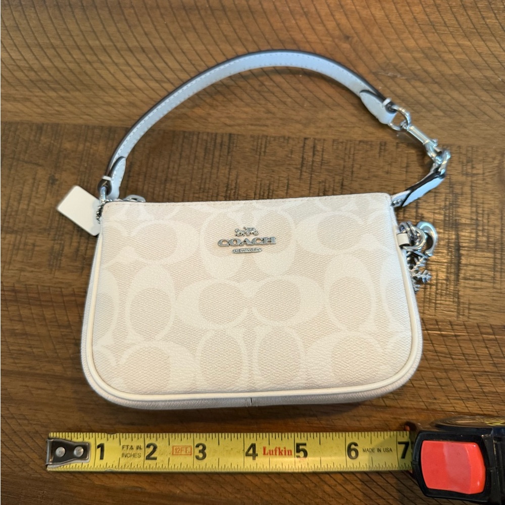 Coach White Wristlet Clutch